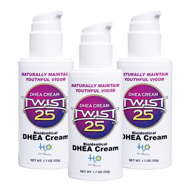 3-pack of Twist 25 DHEA hormone cream
