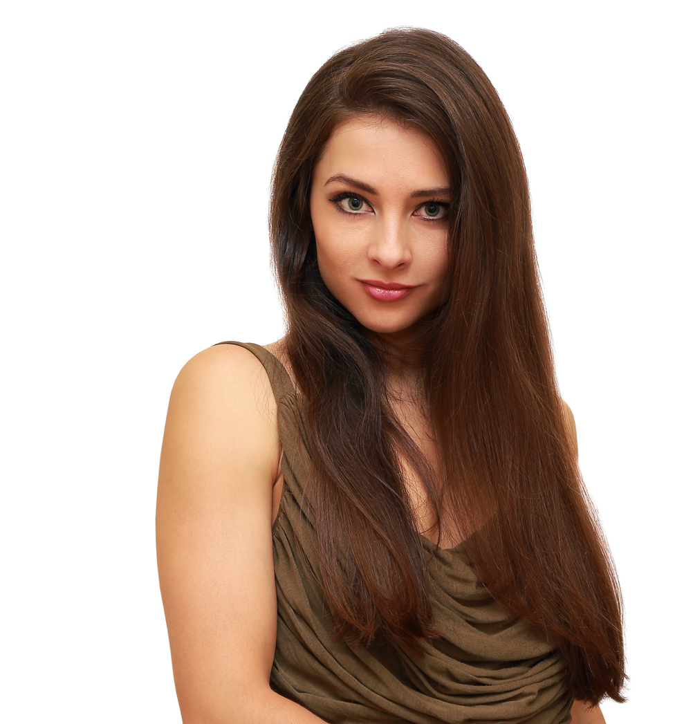 Woman with beautiful strong healthy hair and skin